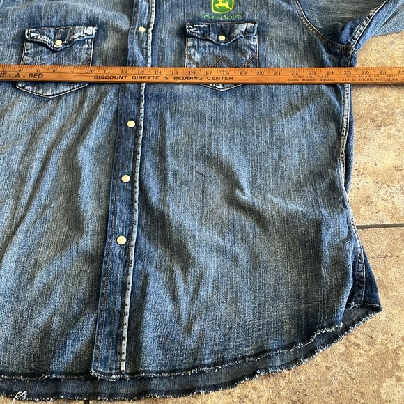 Vintage John Deere Wrangler Denim Shirt XL - Picture 7 of 8